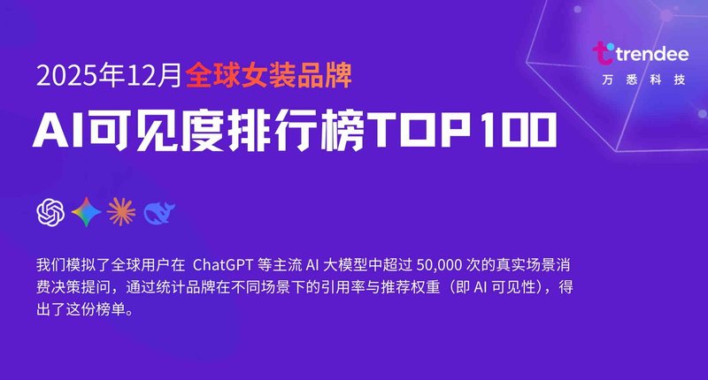 2025年12月全球女装品牌AI可见度榜单发布，Everlane霸榜，Shein名次出乎意料，2026年GEO搜索优化怎么做？