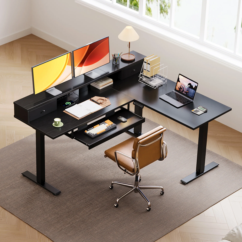OffiGo 63" L-Shaped Electric Standing Desk