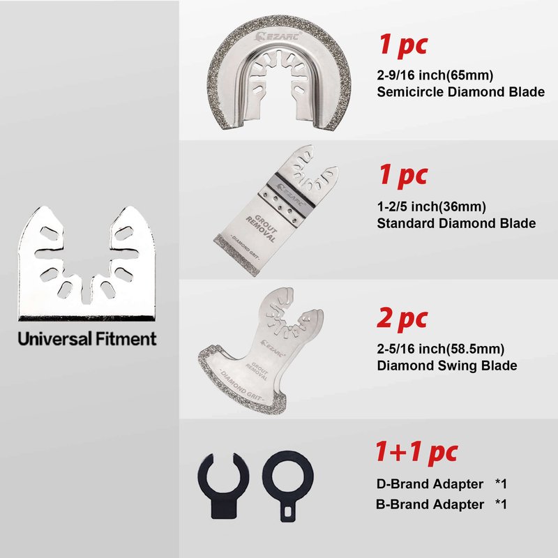 Blades for grout removal and tile rework